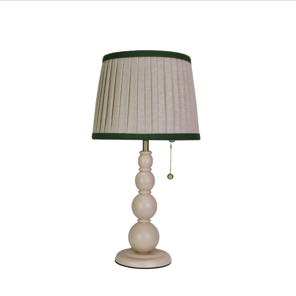 Elegant Cream and Green Table Lamp